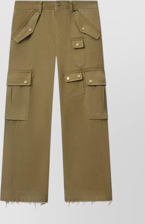 Isabel Marant josine cargo trousers frayed hem pockets