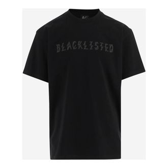 44 Label Group T-Shirts, male, Black, Size: M Cotton T-Shirt With Print