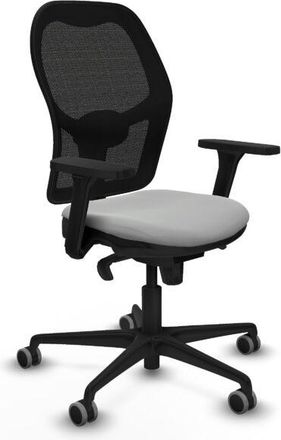 Piqueras y Crespo Piqueras Y Crespo - Jorquera Sincro Malla Negra Similpiel Gris Claro Brazos 3d Base Nailon Ruedas 65mm Engomada