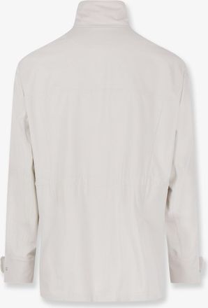 Brunello Cucinelli Mens Sahariana Jacket White Polyamide
