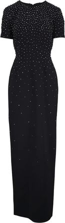 Carolina Herrera Abito lungo con decorazione - Nero