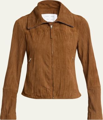 Proenza Schouler Tarin Textured Suede Jacket