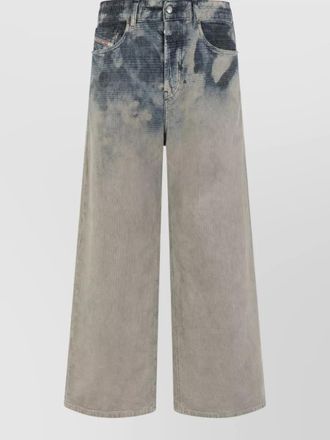 Diesel checked faded palazzo jeans