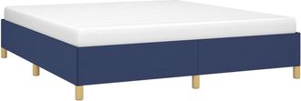 vidaXL Cama Sin Colch&oacute;n Tela Azul 160x200 Cm Vidaxl
