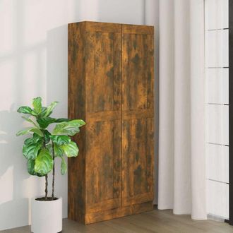vidaXL Estanter&iacute;a Madera Contrachapada Roble Ahumado 82,5x30,5x185,5cm Vidaxl