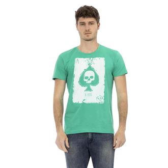 Trussardi T-Shirts, male, Green, Size: 3XL Emerald Casual Elegance Short Sleeve T-Shirt