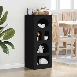 vidaXL Vidaxl Credenza Elst Nero 40 X 35 X 100,5 Cm Legno Ingegnerizzato