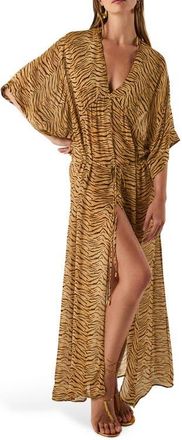 Vix Megan Dolman Sleeve Maxi Cover-Up Dress in Multi at Nordstrom, Size Medium