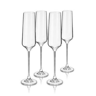 Viski Reserve Inez Crystal Champagne Flutes Set of 4 in Clear at Nordstrom