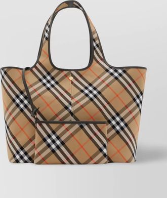 Burberry check medium canvas tote bag