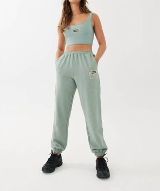P.E Nation Grand Stand Track Pant In Iceberg Green