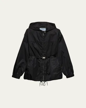 Prada Belted Re-Nylon Blouson Jacket