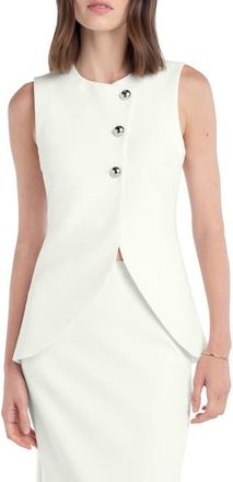 Favorite Daughter The Rachel Asymmetric Vest in Pearl at Nordstrom, Size X-Small