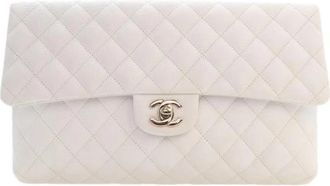 Chanel Pre-owned Vintage Clutch - Dames - Vintage Clutch - Wit - ONE Size - Leer - Vintage