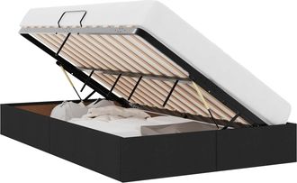 vidaXL Estructura De Cama Ottoman Negro 120 X 200 Cm Tela Vidaxl
