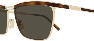 Saint Laurent Mens Sunglasses Havana Metal Eyewear