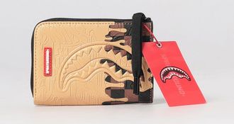 Sprayground Portafoglio con zip in cotone spalmato con motivo a scacchi