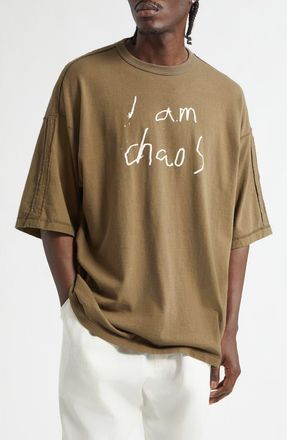 Undercover I Am Chaos Oversize Graphic T-Shirt in Gray Brown at Nordstrom, Size 3