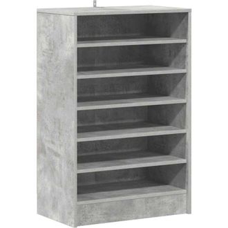 vidaXL Shoe Cabinet Concrete Grey 60x35x92 cm Engineered Wood Vidaxl