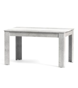 Home Heavenly Home Heavenlymesa De Comedor Mirko Fija - Dise&ntilde;o Moderno Y Resistente, Mesa Rectangular Para Comedor O Cocina - Estructura Esta Color: Concrete Blanco