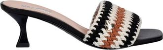 Love Moschino Heeled Mules - Dames - Muiltjes - Zwart - 39 EU - Leer - Schoenen