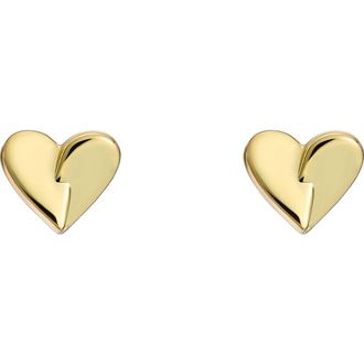 Ted Baker Alyssa Abstract Heart Stud Earrings in Gold Tone at Nordstrom