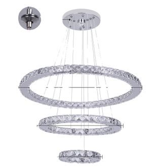 OEM L&aacute;mpara De Ara&ntilde;a, Iluminaci&oacute;n Led, Brillo Personalizable, 3 Anillos, 60x40x20cm, Control Remoto Regulable