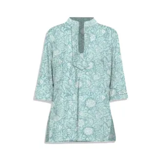 MC2 Saint Barth Blouses, female, Green, Size: S Macha Cotton Tunic Dress