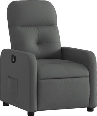 vidaXL Vidaxl - Sillón reclinable eléctrico de tela gris oscuro