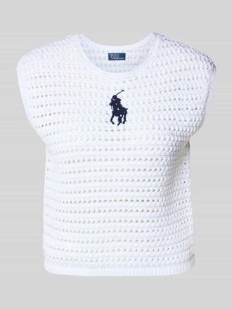 Polo Ralph Lauren Regular Fit Pullunder aus reiner Baumwolle in Weiss, Gr&ouml;&szlig;e XXL