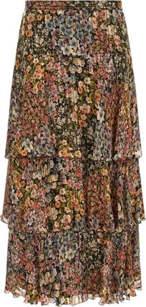 Valentino Garavani Silk Midi Womens Skirt