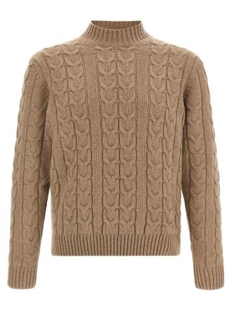 Zanone Beige Mock Collar Sweater