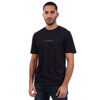 C.P. Company Heren C.P. Company 30/1 Jersey Logo T-Shirt in Navy