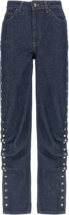 Rotate Jeans met Knopen - Dames - Regular Fit Jeans - Blauw - W27 - Katoen - Jeans