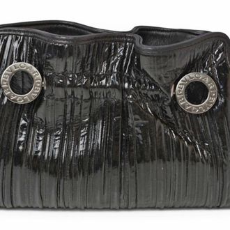 Bulgari Black Patent Leather Clutch Bag (Pre-Owned)