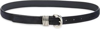 Madewell Metal Keeper Suede Belt in Juniper Berry at Nordstrom, Size X-Large