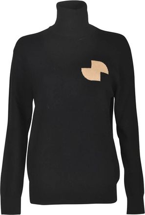 Patou Zwarte Trui - Dames - Coltruien - Zwart - L - Wol - Truien & Vesten