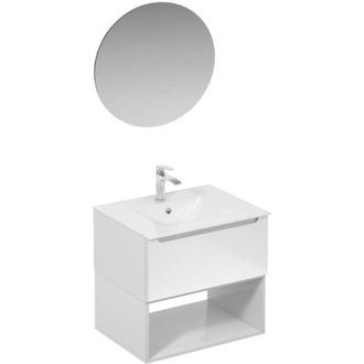 Puma Naturel - Conjunto De Ba&ntilde;o Con Lavabo Que Incluye Grifo Lavabo, Ca&ntilde;o Y Sif&oacute;n Stilla, Blanco Brillante (ksetstilla009)