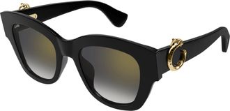 Cartier Panthere C Grey Cat Eye Ladies Sunglasses CT0547S 001 52