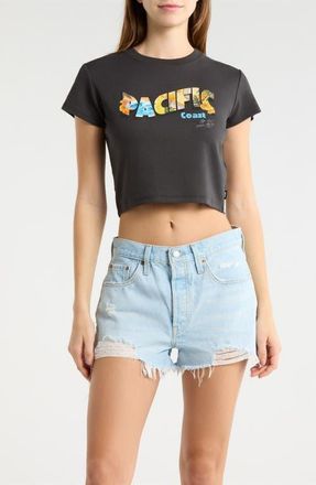 Rip Curl Haley O Shrunken Graphic T-Shirt in Washed Black at Nordstrom, Size Xx-Small