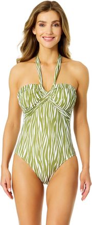 Anne Cole Womens Sierra Woodblock Twist Front One Piece Swimsuit at Nordstrom, Size 10