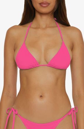 BECCA by Rebecca Virtue Color Code Triangle Bikini Top in Punch at Nordstrom, Size Small