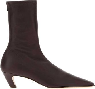 Khaite Schoenen, Dames, Bruin, 41 EU, Leer, Arizona Stretch Enkellaars