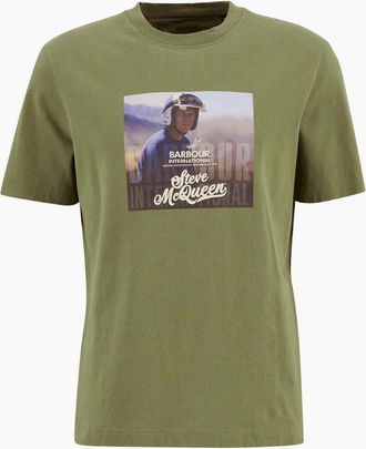 Barbour Mens Barbour International Walde Photographic T-Shirt OL31 Olvine - Size: 38
