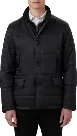 Bugatchi Water Repellent Quilted Jacket in Caviar at Nordstrom, Size Xx-Large