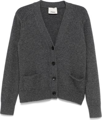 Isabel Marant Grey Brat V-Neck Knitted Cardigan
