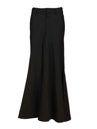 Balenciaga Godet Maxi Skirt Gonne Nero-Donna