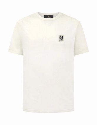 Belstaff Mens Patch Logo T-Shirt Cream - White - Size: 42