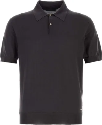 Prada Black Shirt Collar Polo