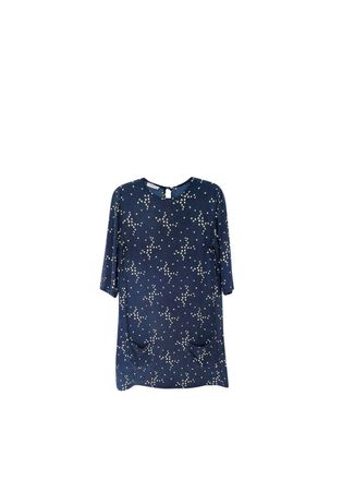 Equipment Star Print Aubrey Silk Shift Dress Size M